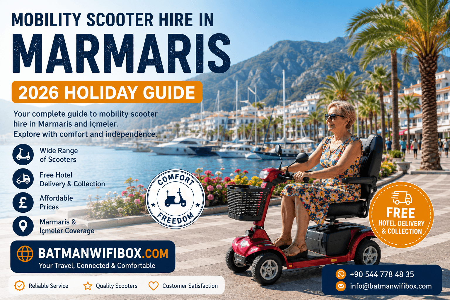 Marmaris'te Mobility Scooter Kiralama: 2026 Tatilci Rehberi