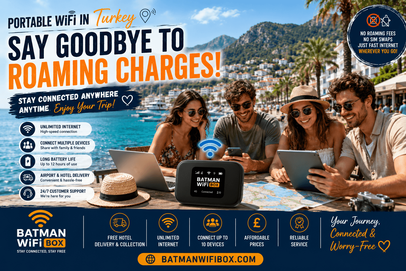 Türkiye'de Portable WiFi: Roaming'e Veda Edin